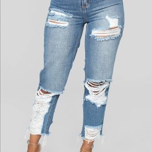 New with tags boyfriend jeans from fashion nova size 11